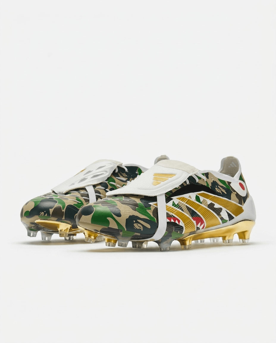 adidas Predator Elite Tongue x BAPE FG football boots camo-print ControlFrame soleplate detail