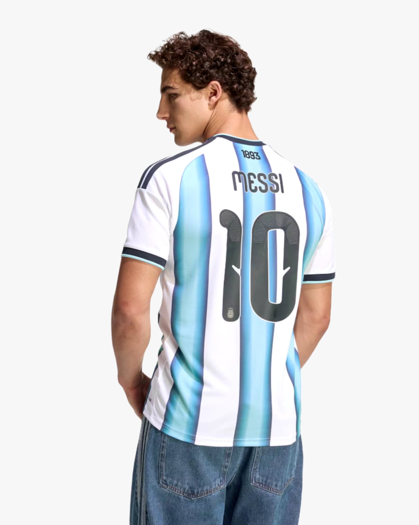 Argentina home football jersey 2026 World Cup showing blue and white striped detail