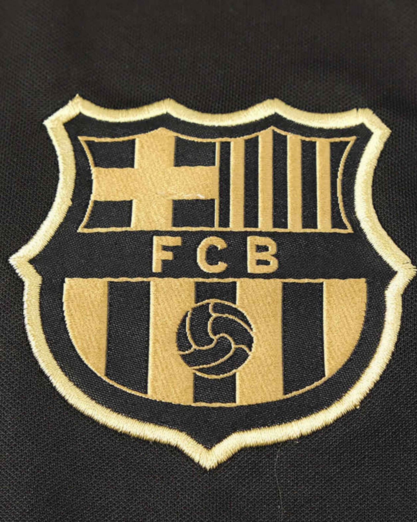 Footxo Barcelona Away 2020/21 football jersey in black and gold.