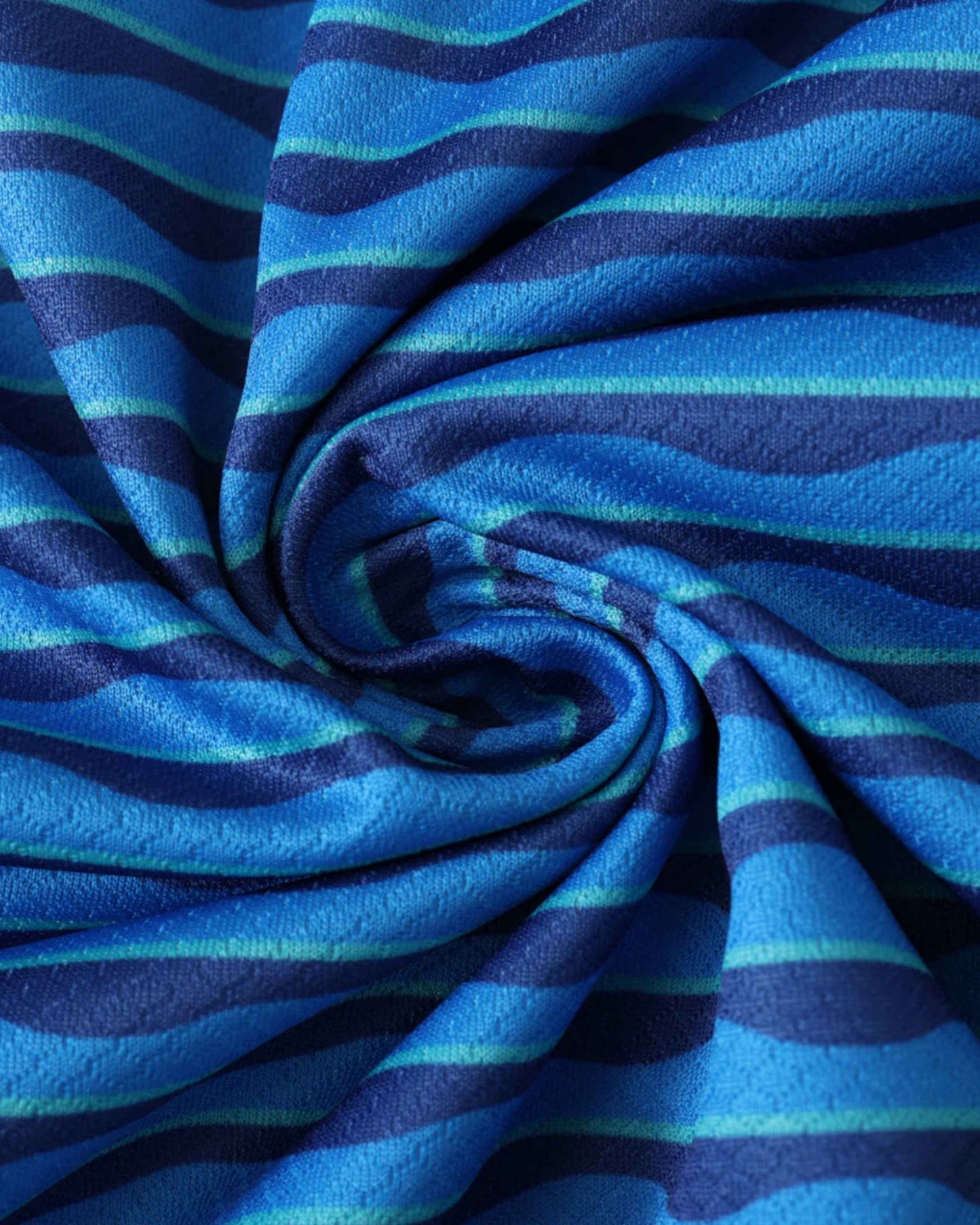 Navy wavy stripe fabric detail of blue Brazil away football jersey 2024/25