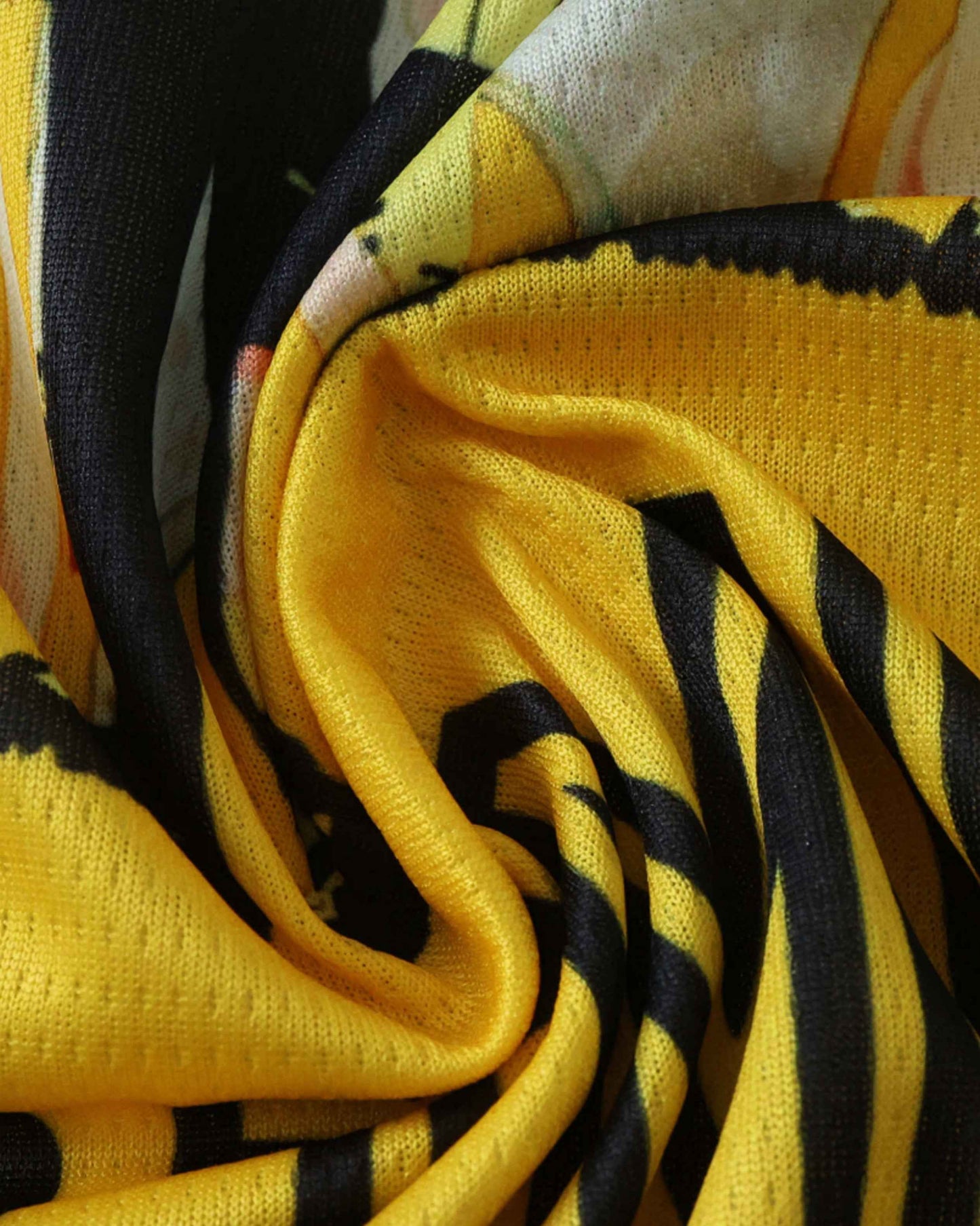 Dortmund x One Piece soccer jersey with yellow and black stripes.