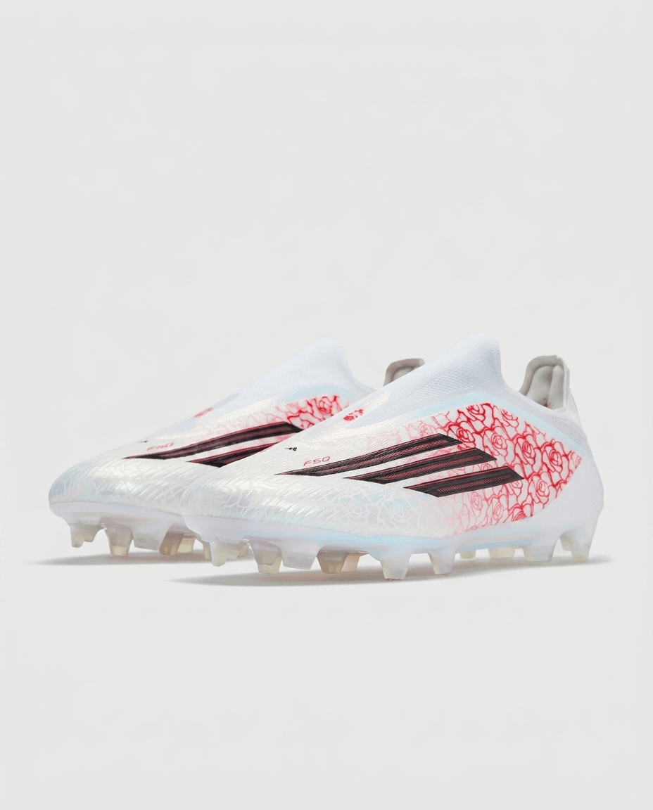 F50 Elite x Lamine Yamal Heartbreaker football boots pair view on white background
