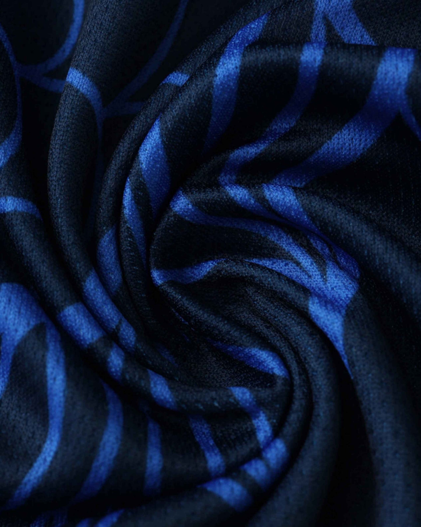 Tela azul escura com padrão de listras azuis brilhantes.