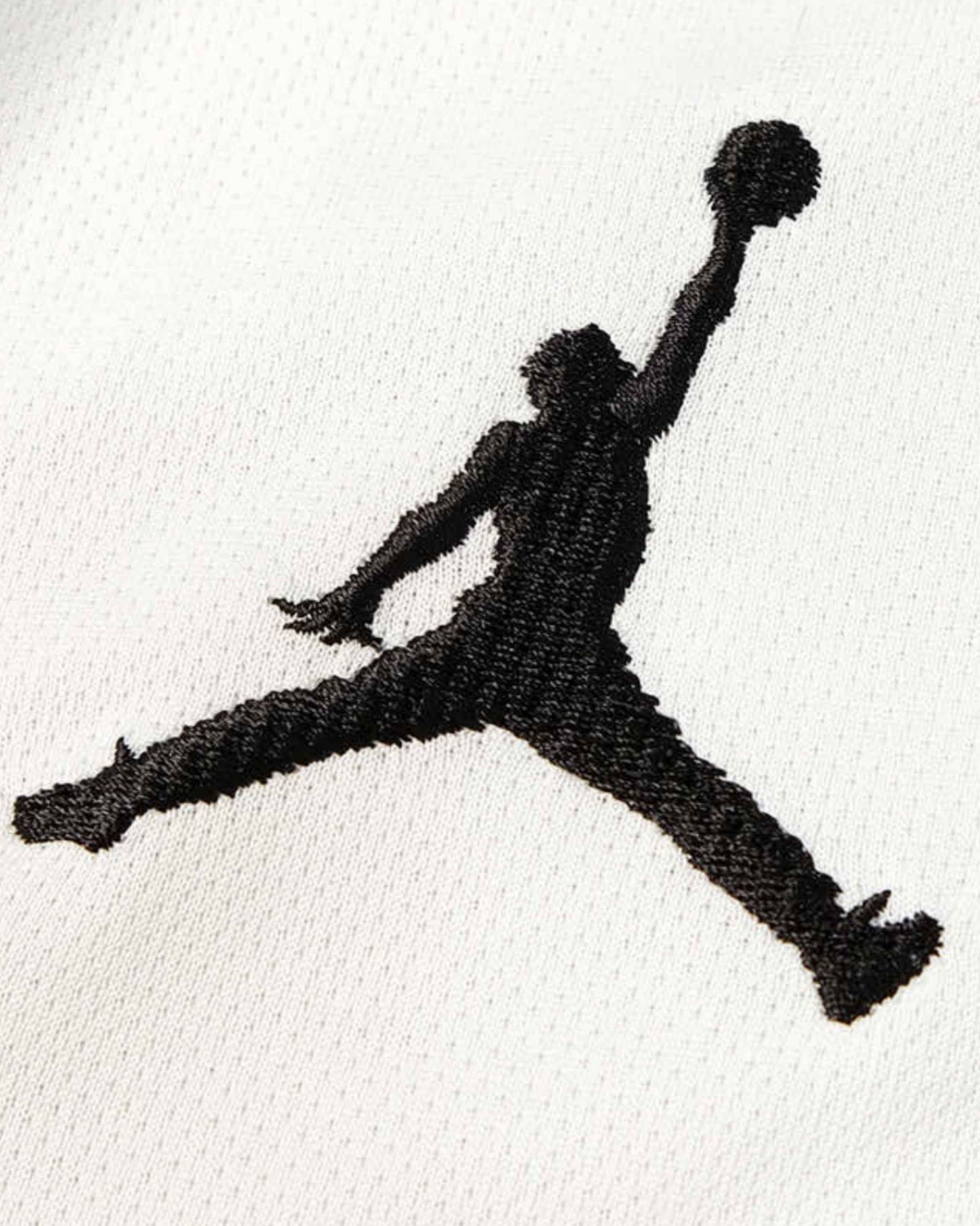 White football jersey with black Jumpman logo.
