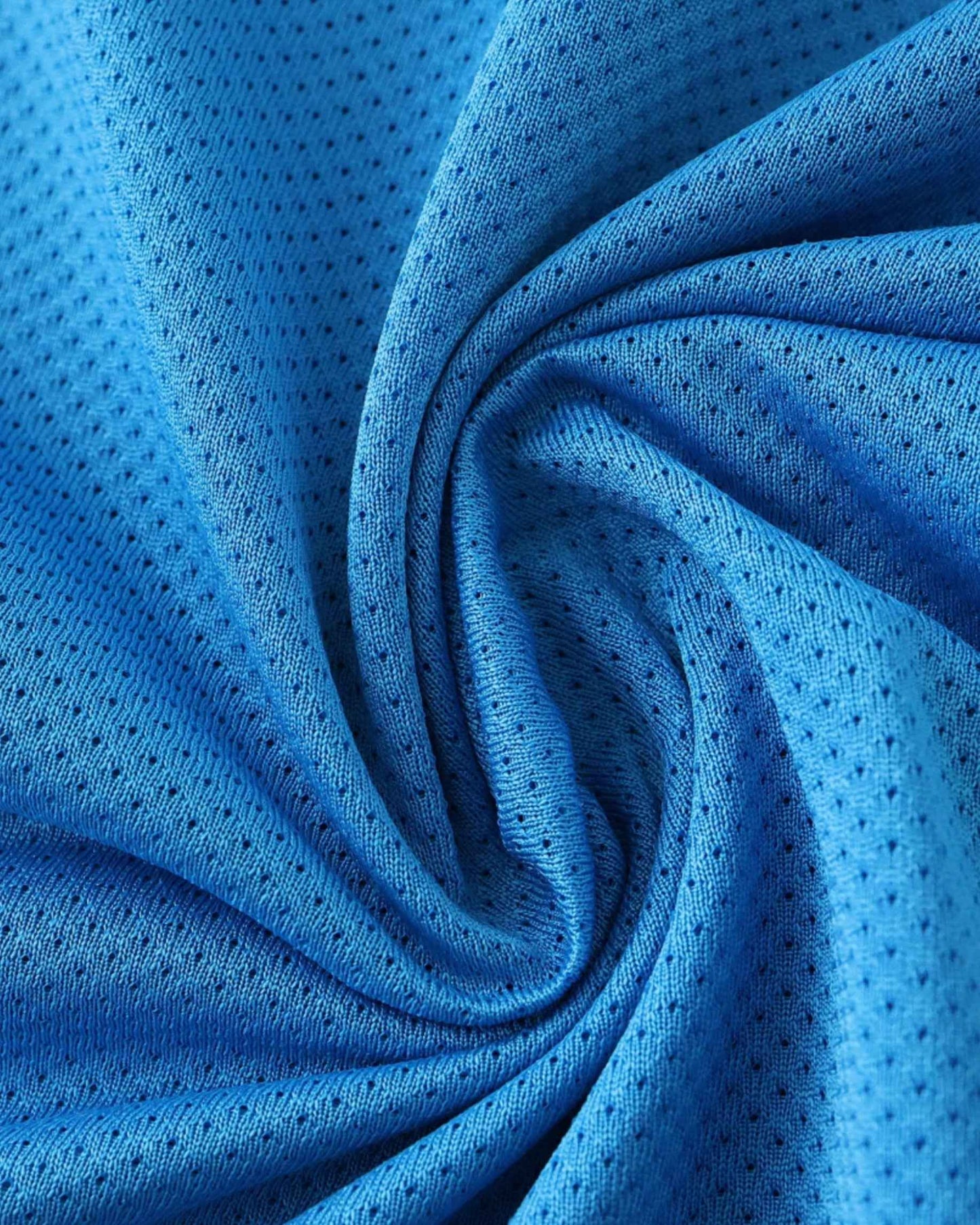 Blue breathable mesh fabric texture of the Santos retro third football jersey 2012/13