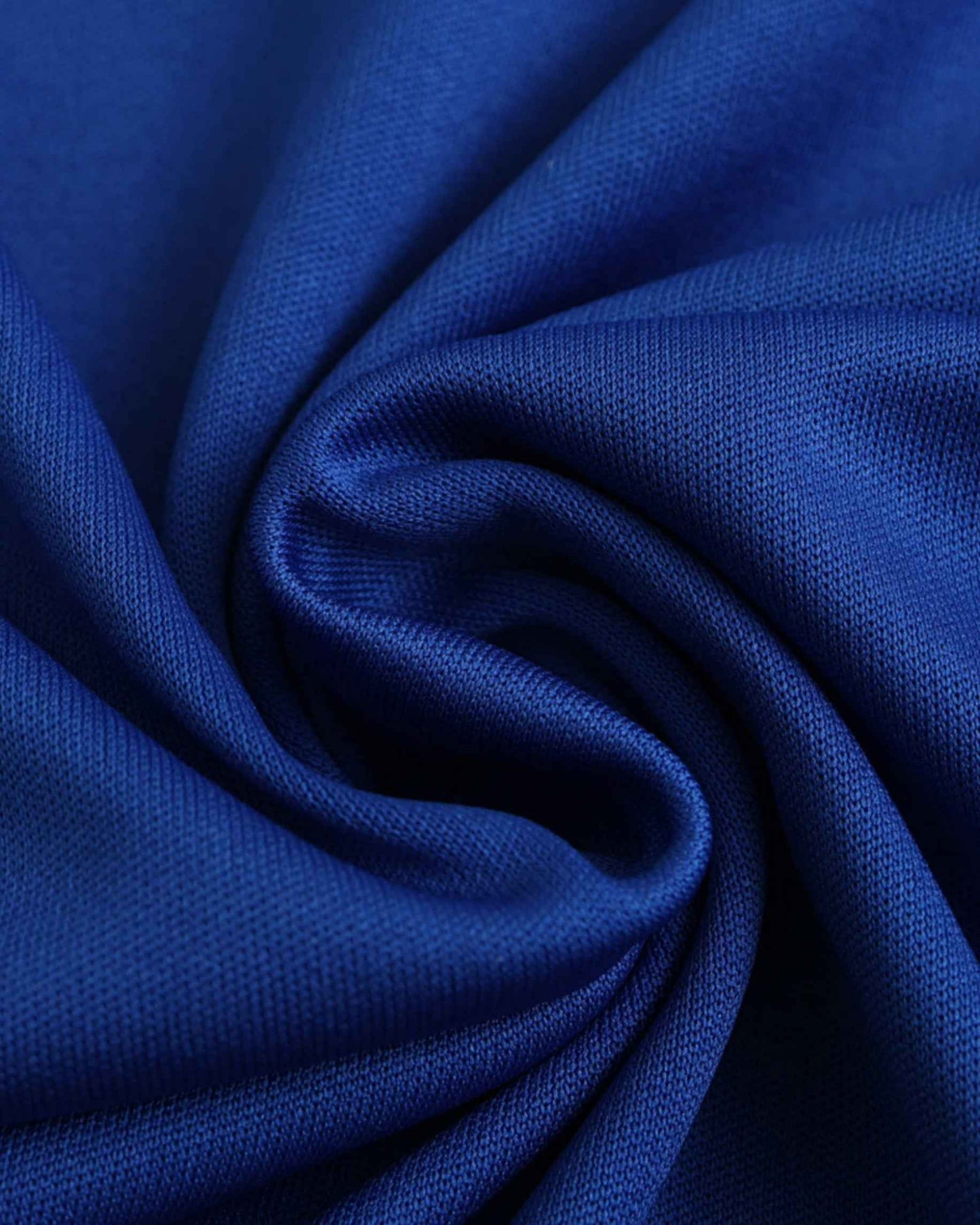Blue textured fabric close-up of the Spain UEFA training football jersey 2024/25