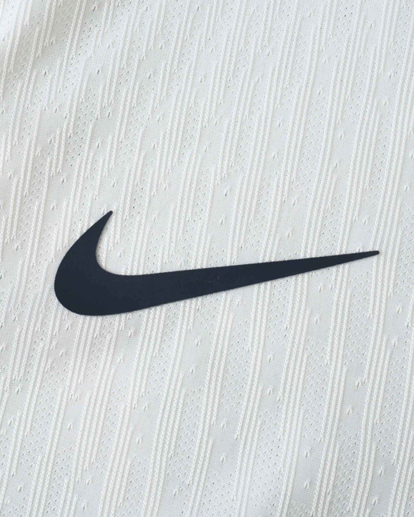Black Nike swoosh on white USA home football jersey 2024/25 textured fabric