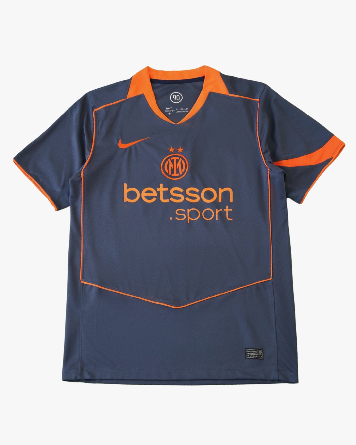 Inter Milan third kit 2025/26 jersey with orange trim and Betsson Sport logo.
