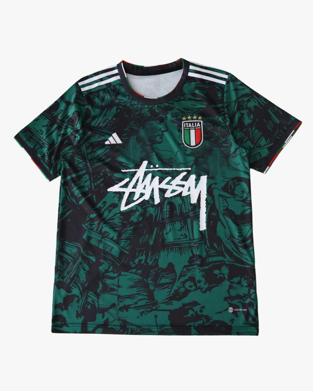 Italy x Stussy Premium Jersey | Green Renaissance Kit – Footxo