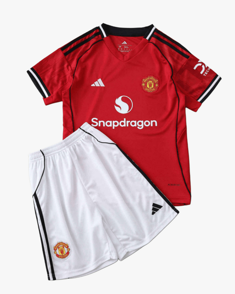 MANCHESTER UNITED HOME 2025/26 KIDS - Footxo