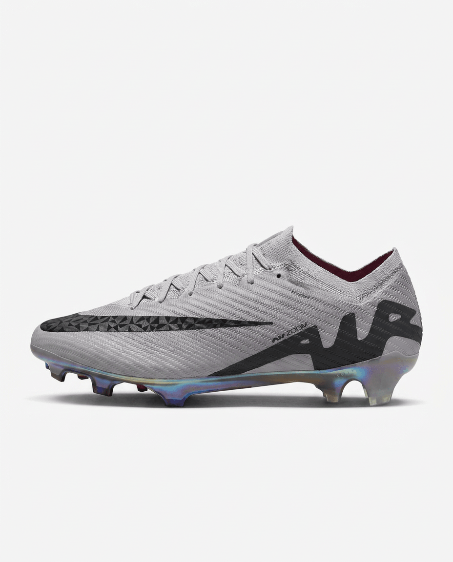 Nike Mercurial Vapor 15 Elite FG Rising Gem football boots side view showing grey and black upper