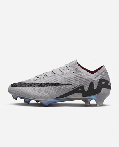 Nike Mercurial Vapor 15 Elite FG Rising Gem football boots side view showing grey and black upper